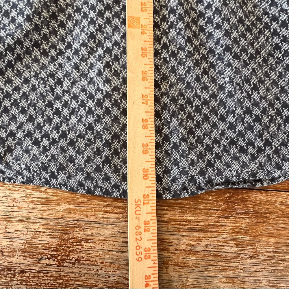 Bugatchi Shaped Fit Shirt Houndstooth Long Sleeve Button Down Large Black Gray - Picture 13 of 16